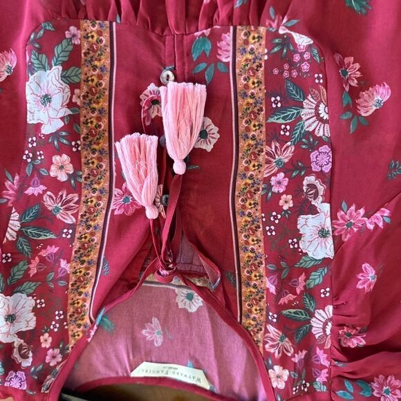 Wayward Fancies Boho Tassel Front Multicolor Dress Size Large - Picture 7 of 12